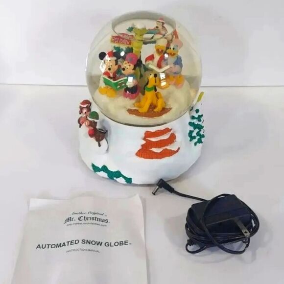 Disney Other - NIB Disney Millennium 2000 Mickeys Automated Snow Globe Music Box Mr Christmas